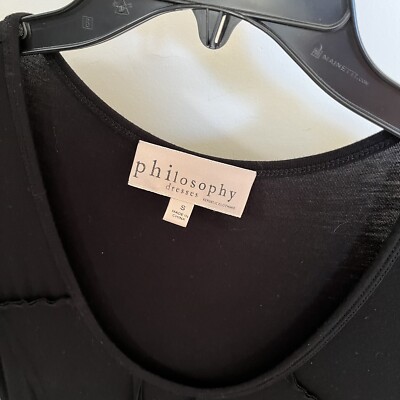 philosophy cut and sew dress Philosophy Republic Clothing Black "Cut and Sew" Stretch Dress Size S NEW  $98