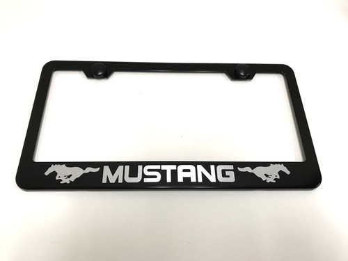 3D Horse Pony License Plate Frame – Stainless Steel Chrome, With Screw Caps