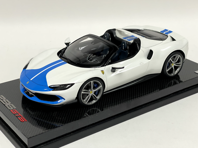 1/18 MR Collection Ferrari 296 GTS in White / Blue Assetto Fiorano