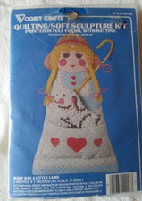 Vogart Crafts Soft Sculpture Mary Had a Little Lamb Doll ~ #2016G