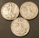 New ListingWalking Liberty Half Dollars 90% Silver US Coins 1930s Lot Of 3