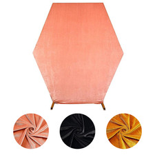8 ft Fitted Velvet Hexagon Backdrop Stand Cover Wedding Party Events Decorations