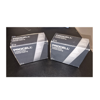 2 Boxes, 24 Procell C 1.5V Alkaline Batteries (PC1400)   Expiration: March 2033