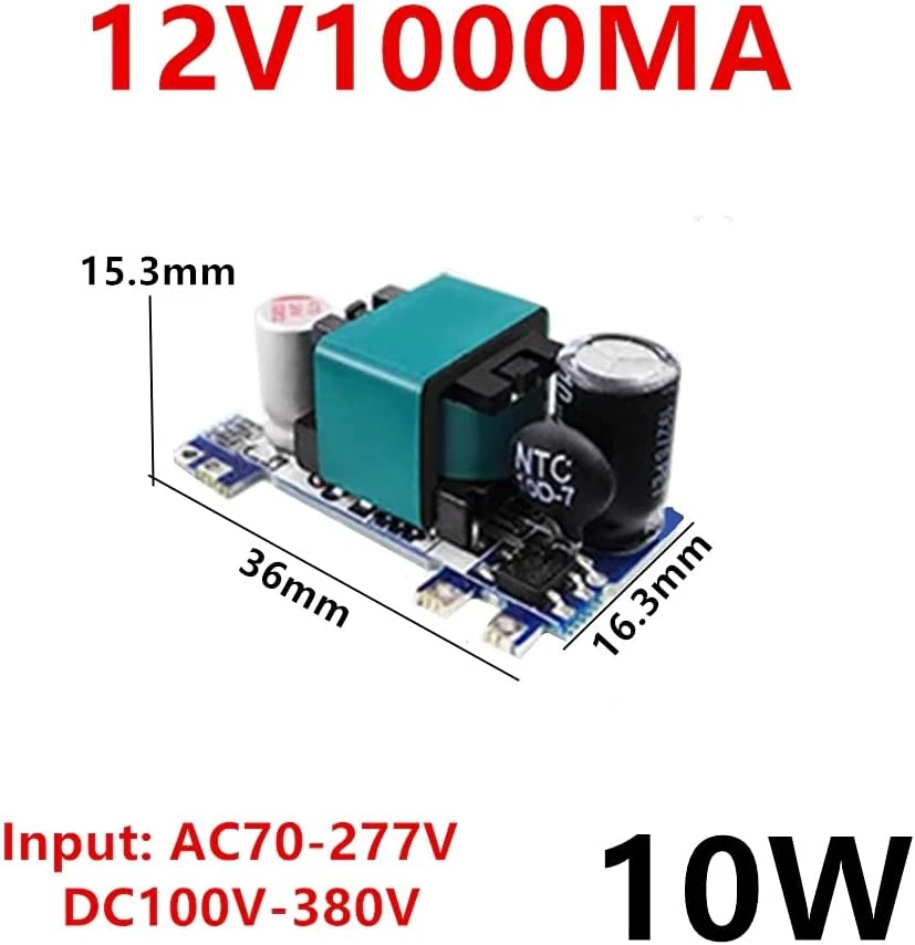 5 Stück AC-DC 12V 1000mA 220V AC Netzteilmodul - Bild 2 von 4