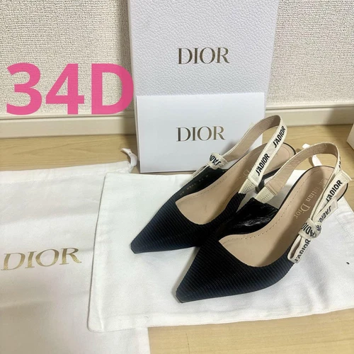 Escarpins Dior J'Adior Slingback Noir 34D 6,5 cm talons avec boite et pochette