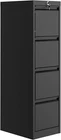 4-Drawer File Cabinet with 2 Keys, Tall Metal File Cabinets for Home Office