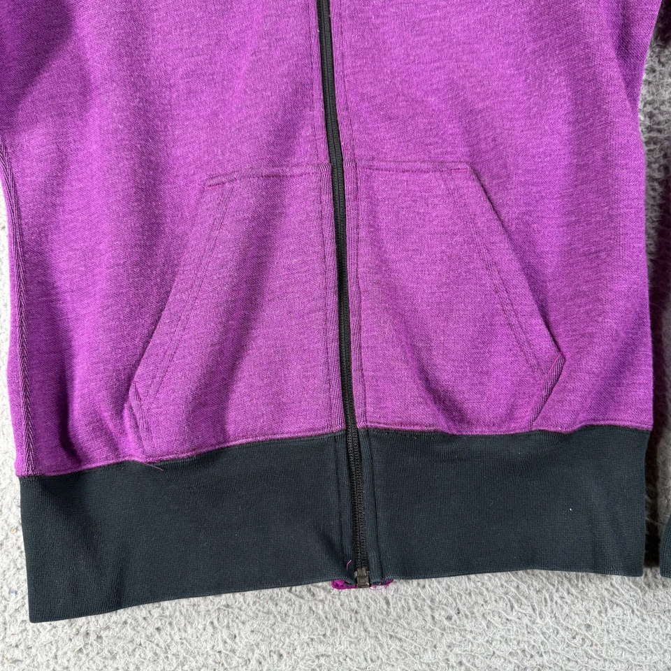 Мужская толстовка с капюшоном Nike большая фиолетовая черная на молнии спортивная одежда шерстяная смесь теплая куртка - Изображение 4 из 4