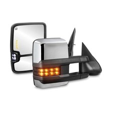 Chrome Power Heated Tow Mirrors for Silverado 1500 1500HD 2500HD 3500 2003-2007