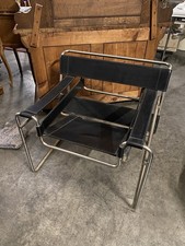 ANCIEN FAUTEUIL CUIR DESIGN VINTAGE WASSILY MARCEL BREUER ATELIER MATTEO GRASSI