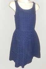 Old Navy sleeveless eyelet Navy dress 0 fit and flare sundress Cottagecore