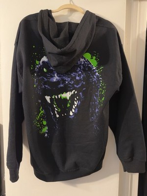 Godzilla GMK Jumbo Print Black Zip-up Hoodie Size Large Ripple Junction