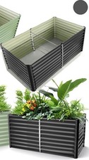 160x80x77cm Raised Bed Metal Garden Planter Box for Vegetables Fruit Beds ,