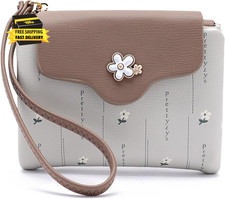 Small Wristlet Wallets for Women, Soft PU Leather Womens Credit Card Wallet Cute