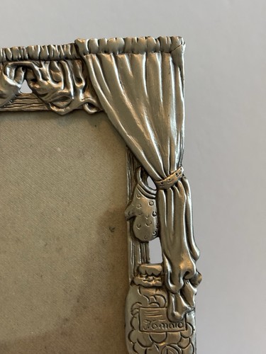 Vintage Window Cafe Picture Frame Pewter Small Portrait 3 x 5 inches Beautiful! - Picture 6 of 9