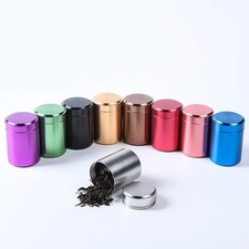 Stainless Steel Storage Tin Food  Container  Small Round Storage Boxes UK ****