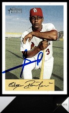 2002 Bowman Heritage #241 Edgar Renteria Auto Signed IP St. Louis Cardinals