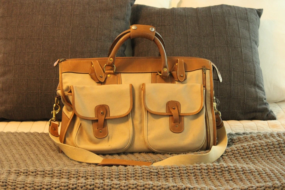 Bolso vintage 1990 Ghurka Marley Hodgson Nº 2 EXPRESS bolso caqui sarga Foto 2 de 4