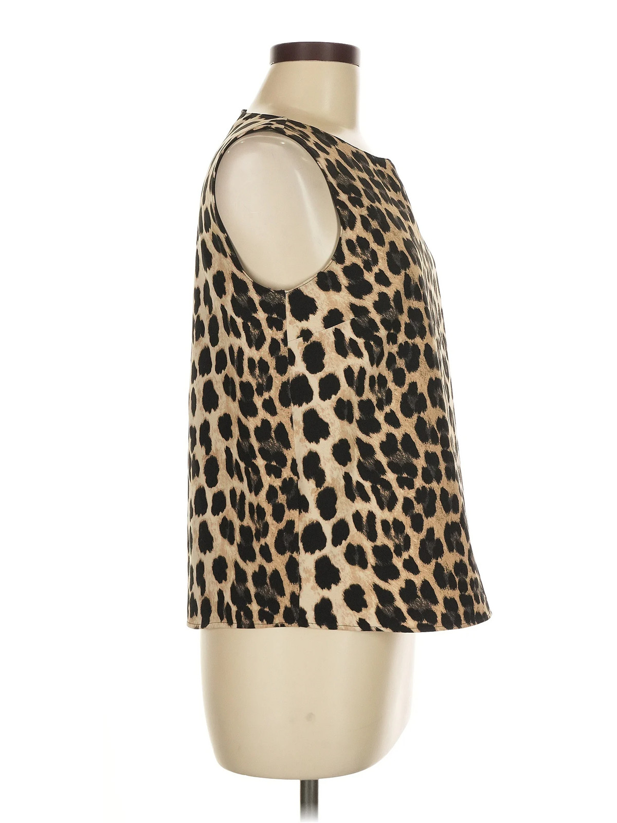 Zara Basic Women Brown Sleeveless Blouse M thumbnail 3