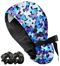 Plifal 100 Cotton Scrub Cap with Buttons-Nurse Cap with Sweatband for Women,...