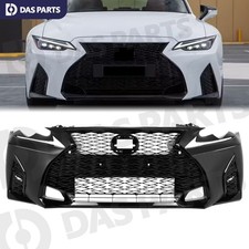 For 2014-16 Lexus Is250 Front Bumper Grille Set To 21 F-sport Style Glossy Black