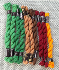 10 x MEZ/Anchor Perlgarn-Stickgarn-Nr. 5-5 Gr...