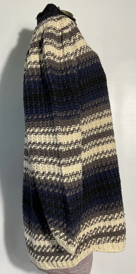 Suéter multicolor tejido a mano estilo Nueva York para mujer cuello falso talla grande Foto 4 de 4