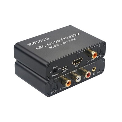 192kHz DAC Converter HDMI ARC Audio Extractor SPDIF Toslink Coaxial Analog RC...