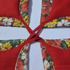 Handmade Authentic Quilted Potholder Set Of 4 Colorful Pot Holders 5.5"