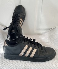 Mujer Adidas Negro y Oro Rosa Zapatos Talla 6 PGN 789006