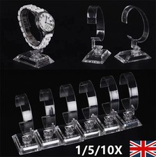 1-10X Watch Display Stand Wrist Watch Holder Stand Clear Jewelry Showcase UK
