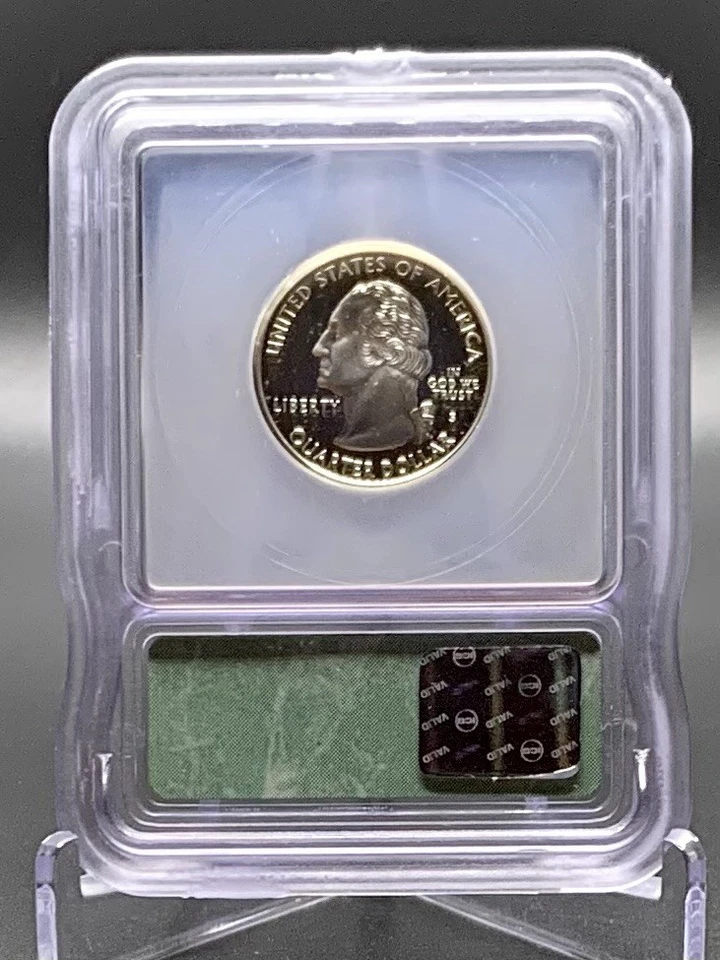 1999-S New Jersey 90% Silver Proof State Quarter ICG PR70 DCAM Free Shipping - Image 2 of 4