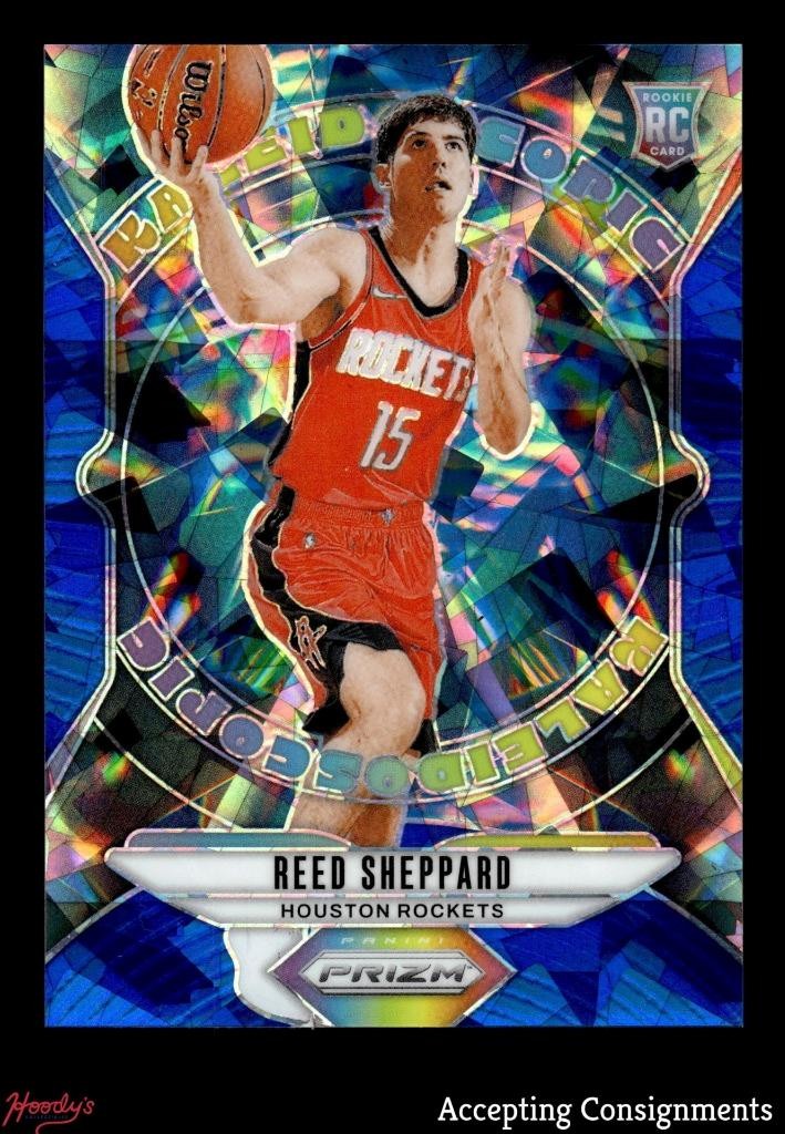 2024-25 Panini Prizm Kaleidoscopic Prizms Blue Ice Reed Sheppard RC ROOKIE /125