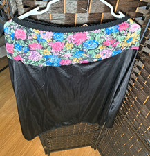Bestform Women's Black Half Slip L Floral Lace Trim Style 1271 Vintage 80s 90s