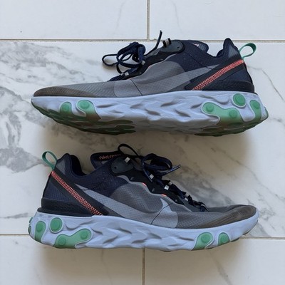 Nike React Element 87 Black Neptune Green Mens Size 12 EUC