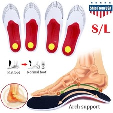 Unisex Orthotic Arch Support Insoles Flatfoot Relief Memory Foam Cushion Pads US