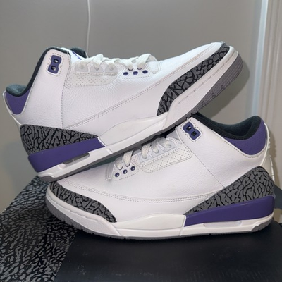 #ad Jordan 3 Dark Iris Size 8 Men’s BRAND NEW Damaged Box $190.00