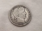 1909 D U.S. Barber Twenty-Five Cent Silver Coin NB-13