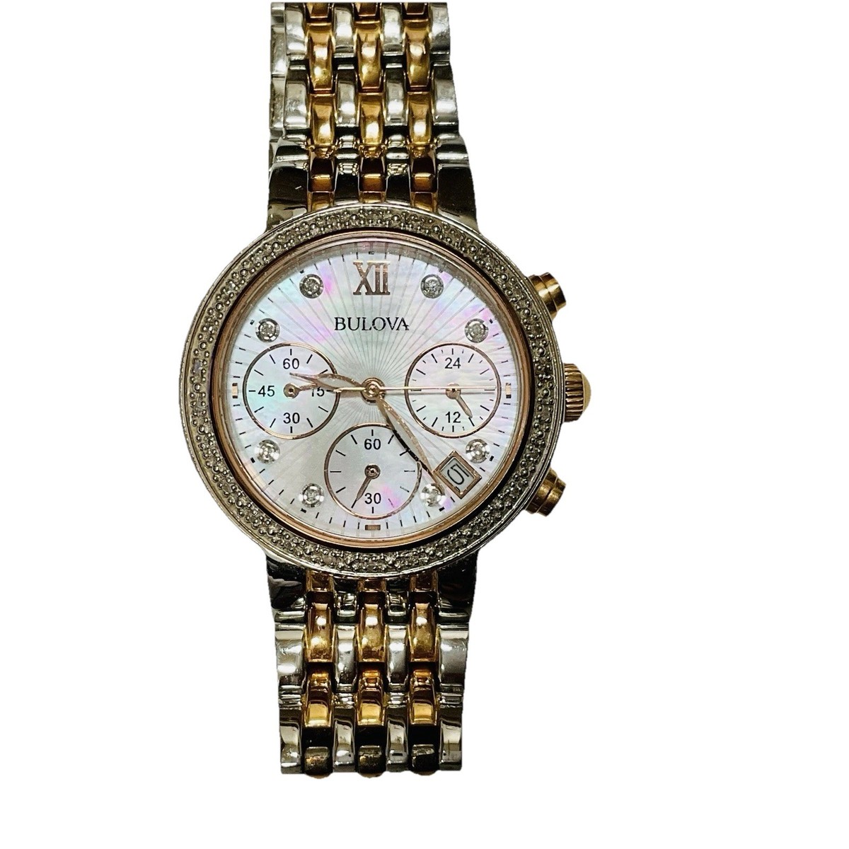 Women’s Bulova Diamond watch with Mother of Pearl dial Bulova Prestige Womens Watch with Mother of Pearl Dial and  main image 2