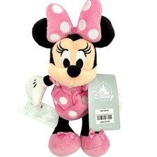 MINNIE MOUSE Disney Store 9" Pink Polka Dot Plush Kids Toy Cute Girls NWT NEW