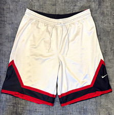 Vintage 2000s Nike Reversible Basketball Shorts Mesh Black Red White Heavyweight