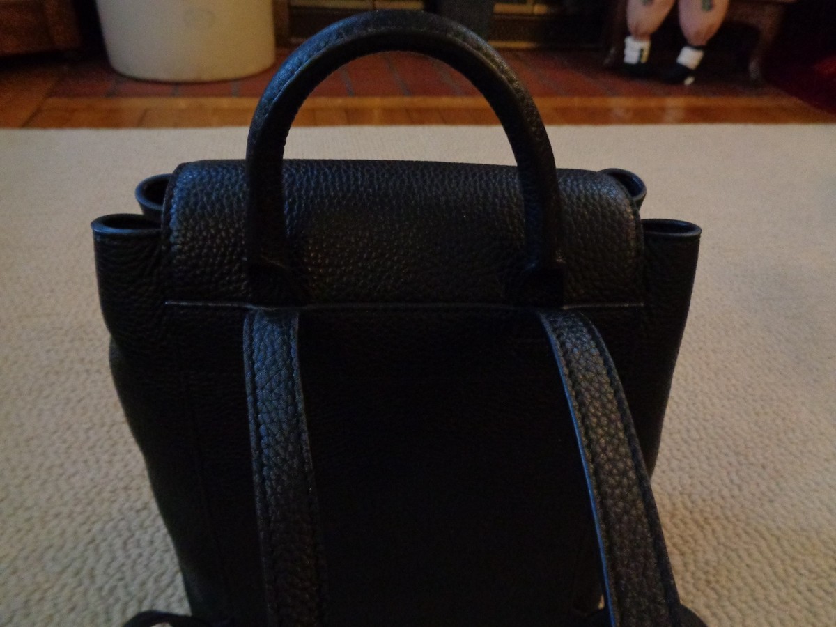 Tory Burch Mcgraw Black Leather Backpack with Tassel Tory Burch McGraw Black Pebbled Leather Backpack Tassels  main image 4