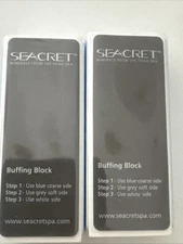 SET OF 2 Seacret 4 Way Nail Buffer Buffing Block Manicure Self Care