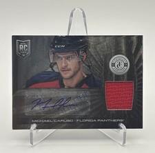 Michael Caruso 2013-14 Panini Totally Certified Rookie RC Patch Auto ( Panthers