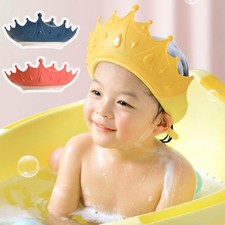 Adjustable Baby Ear Protection Safe Children Shower Head Cover Crown Wash Cap E