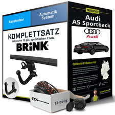 Für AUDI A5 Sportback Typ 8TA Anhängerkupplung abnehmbar +eSatz 13pol 07- PKW