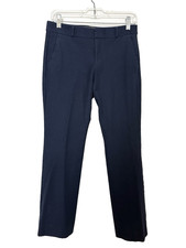 Banana Republic Logan Women Chino Pant Size 2S Black Flat Front Pockets Straight