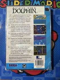 Ecco the Dolphin (Sega CD, 1993) Working, Complete in Box **