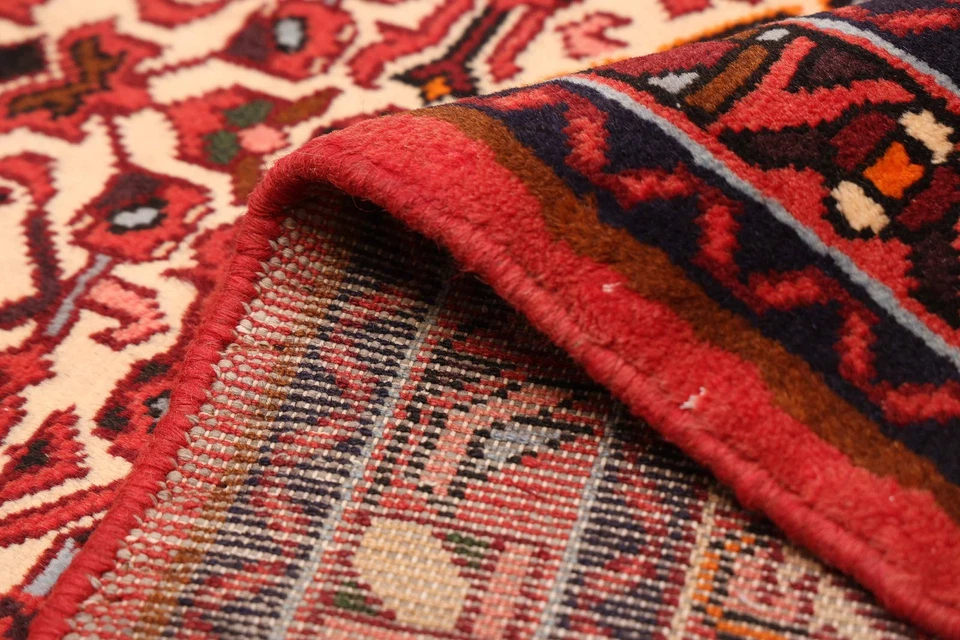 Alfombra oriental vintage anudada a mano alfombra tradicional de lana de 3'5" x 4'4" Foto 4 de 4