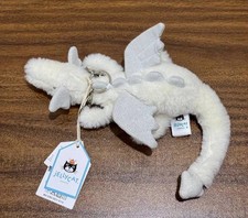 Jellycat Inspired White Dragon Plush Toy Bag Charm Keychain Cute Collectible NWT