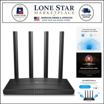Seamless Dual Band AC1200 WiFi Router Archer A6 - 4 Antennas, OneMesh Technology
